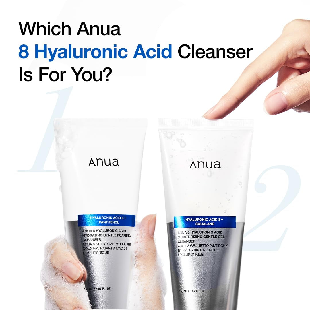 Moisturizing Gentle Gel Cleanser – pH-Balanced Korean Face Wash with Hyaluronic Acid, Squalane & Ceramide (150ml)