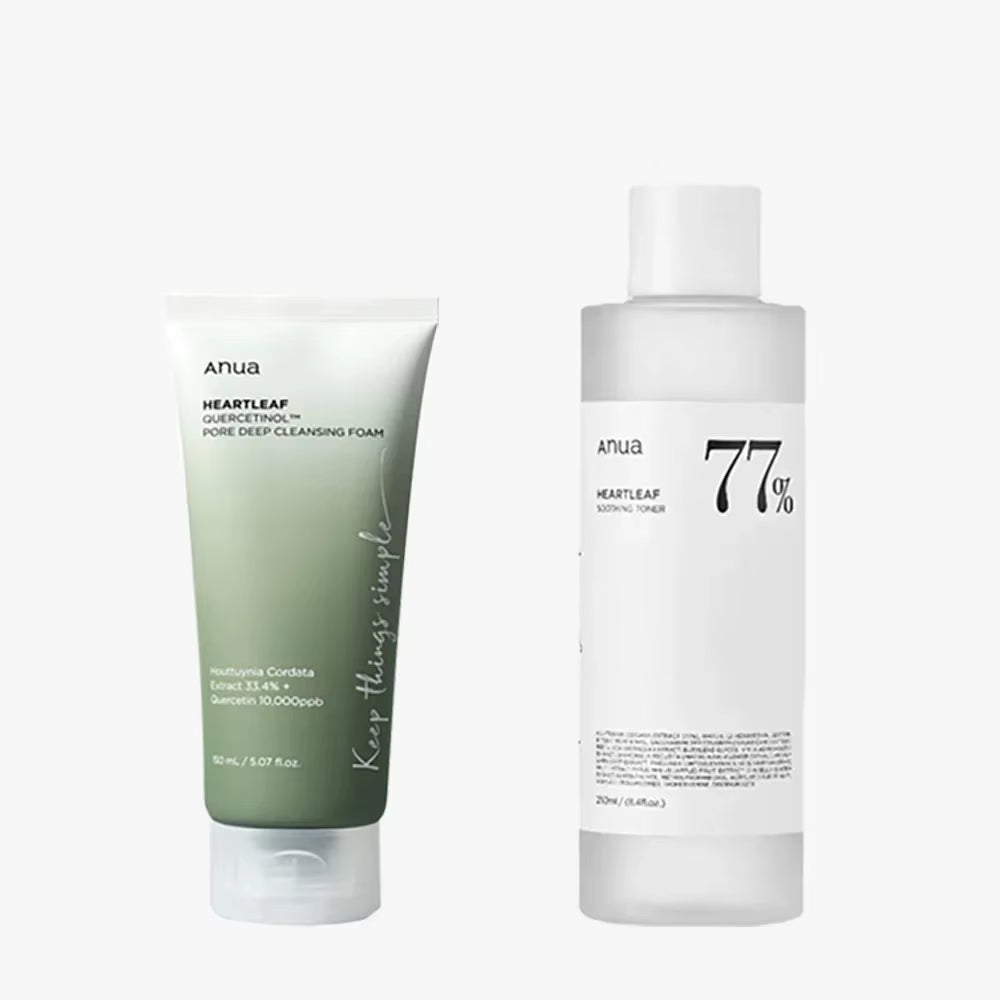 Anua Skincare Products Set Facial Deep Cleansing Toner 77 Heartleaf Pore Control Cleansing Oil Korean Kit Skin Care Beauty Set