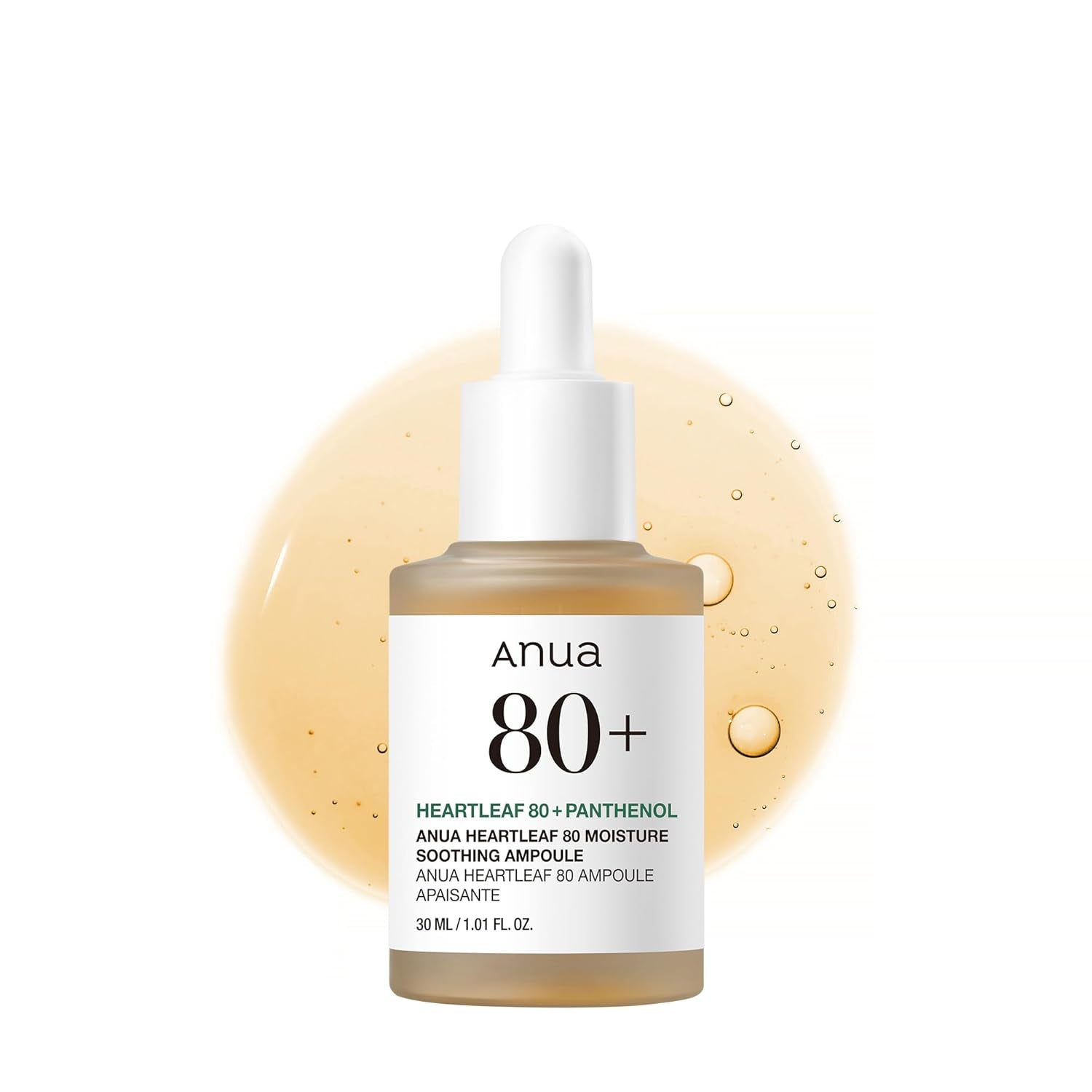 Heartleaf 80 Soothing Ampoule – Hydrating Korean Facial Serum with Panthenol & Hyaluronic Acid (30ml)